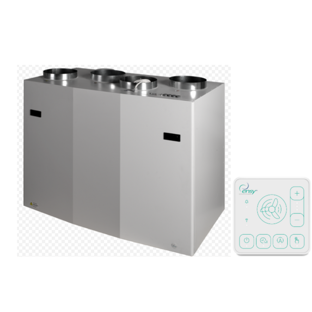 Rekuperatorius ENSY WAVE 550BV/1 vert. kair. p. 794 m&sup3;/h su Wi-Fi ir Bluetooth valdikliu
