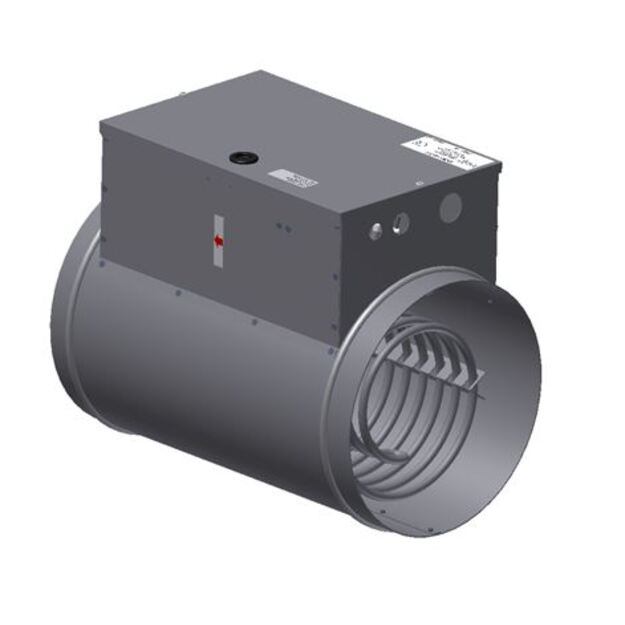 Kanalinis &scaron;ildytuvas EKBS 125 1.20kW  230V/1 su impulsiniu reguliatoriumi ir kan. temp. jutikliu TG-K330