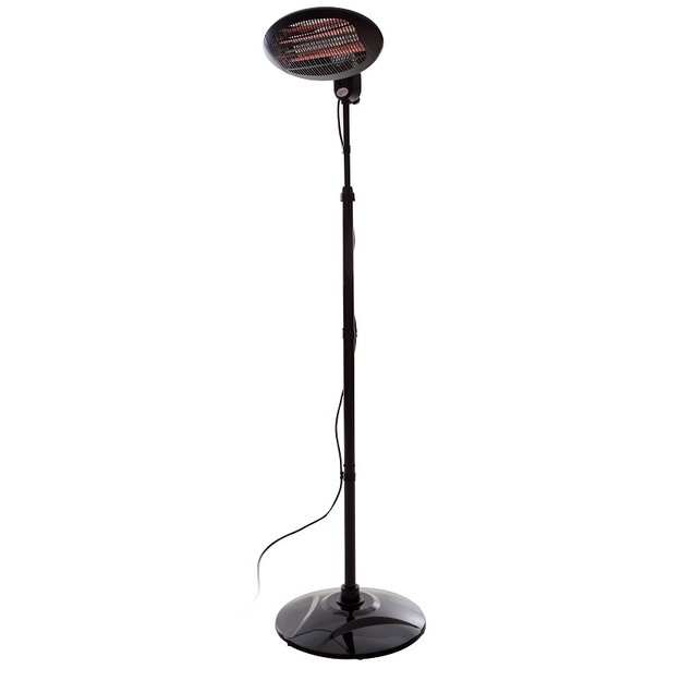 Sunred pastatomas infraraudonųjų spindulių &scaron;ildytuvas Elektra Quartz, juodas, 2000 W