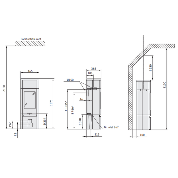 Krosnelė CONTURA C890TG Style, korpusas juodos spalvos, kompl (998596, 203078, 998655)