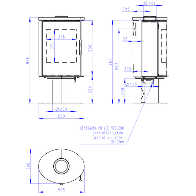 Krosnelė Romotop LAREDO T 10, keramikos apdaila (sp. 90002)