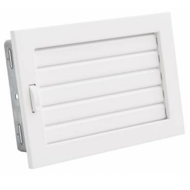 Grotelės VENTLAB 200x145, reguliuojamos žaliuzės, baltos
