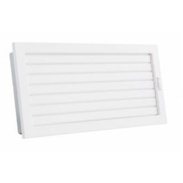 Grotelės VENTLAB 450x240, reguliuojamos žaliuzės, baltos