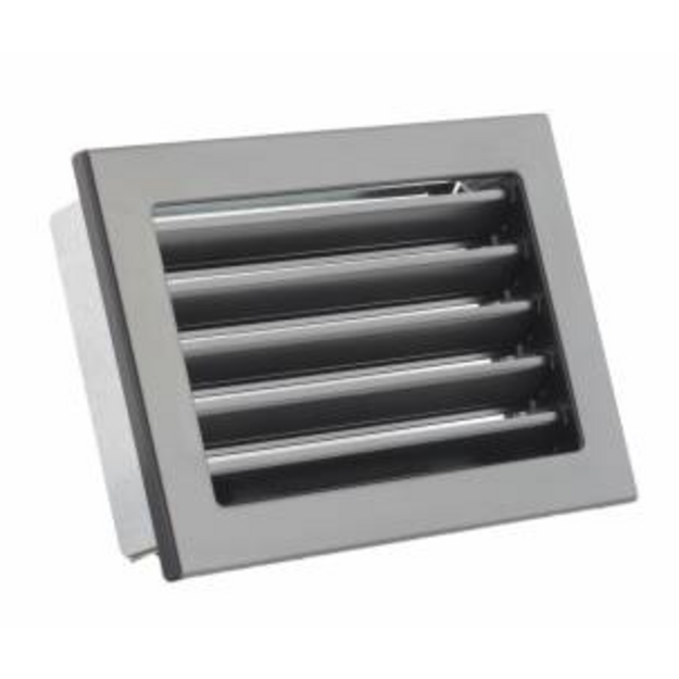 Grotelės VENTLAB 240x170, fiksuotos žaliuzės, juodos