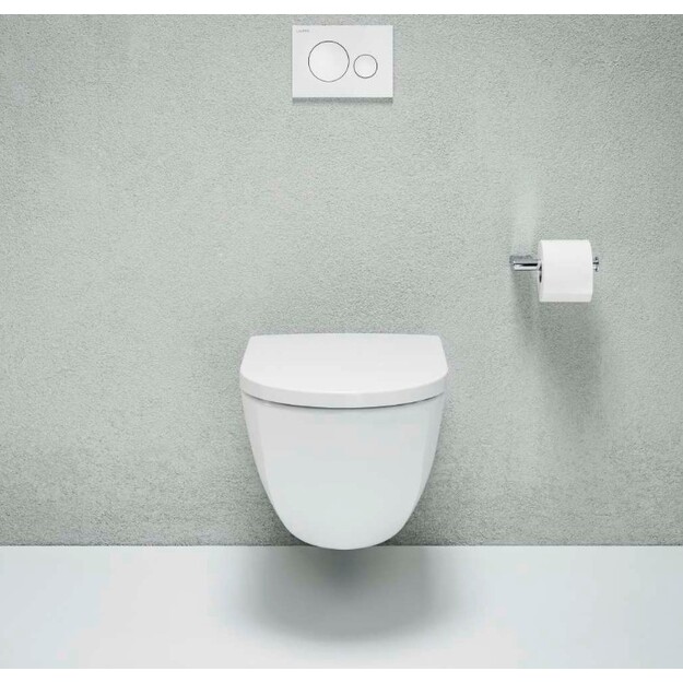 KOMPLEKTAS: Pakabinamas WC PRO X (891863)+Dangtis (891863) +Rėmas (920115), balta spalva