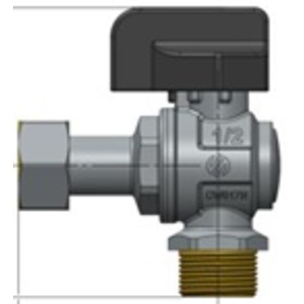 SENA VA30 DK kampinis ventilis 3/4  v/i, su laisva veržle