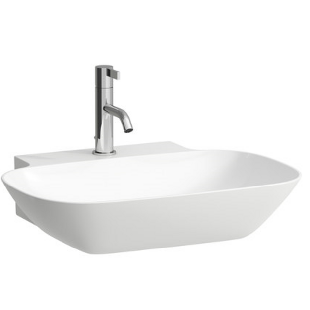 Praustuvas INO 560x450x145 mm, &scaron;lifuota apačia, 1 skyle mai&scaron;yt., baltas