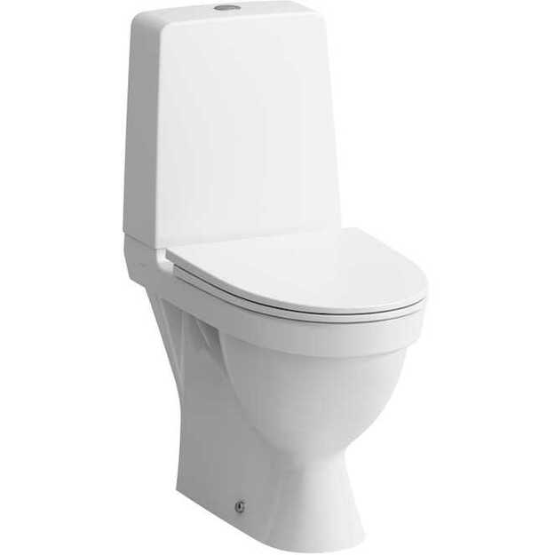 Kombinuotas unitazas KOMPAS Rimless, horizontalus nuotakas, 4,5/3 ltr. (650x360x850 mm) baltas