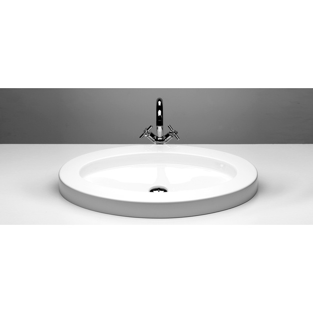 Akmens masės praustuvas Vispool Oval 700x450mm, baltas