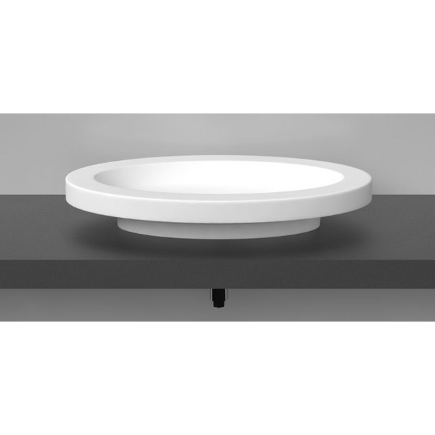 Akmens masės praustuvas Vispool Oval 700x450mm, baltas