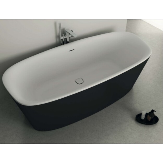 Ideal Standard Dea Duo laisvai pastatoma akrilinė vonia  180x80 cm su Click-Clack nuotekų vožtuvu, vidus matinė balta ir
