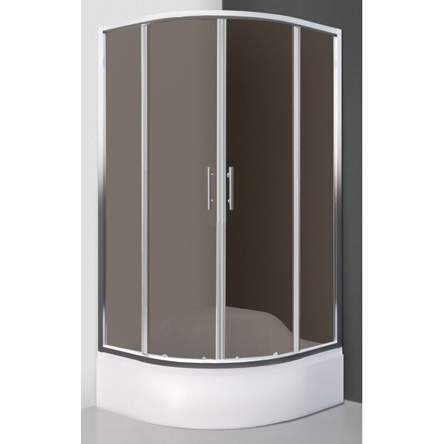 MADISON NEO/900 pusapvalė du&scaron;o kabina 90x90 h165, R550, stiklas Rouch, prof.Brillant