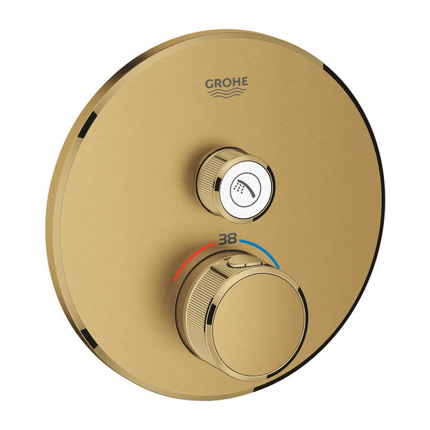 Vir&scaron;tinkinė du&scaron;o mai&scaron;ytuvo dalis Grohtherm Smartcontrol, 1 padėtis, brushed cool sunrise