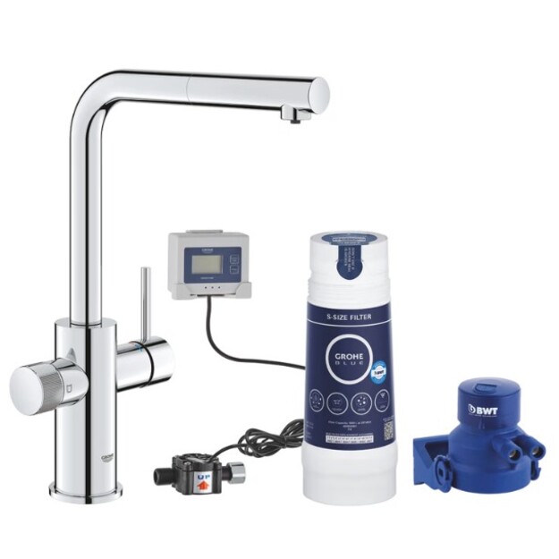 GROHE Blue Pure Minta vandens filtravimo rinkinys su i&scaron;traukiamu snapu, chromo sp.