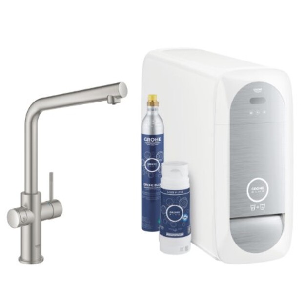 GROHE Blue Home vienavirtis L formos mai&scaron;ytuvas su filtravimo sistema, supersteel spalva