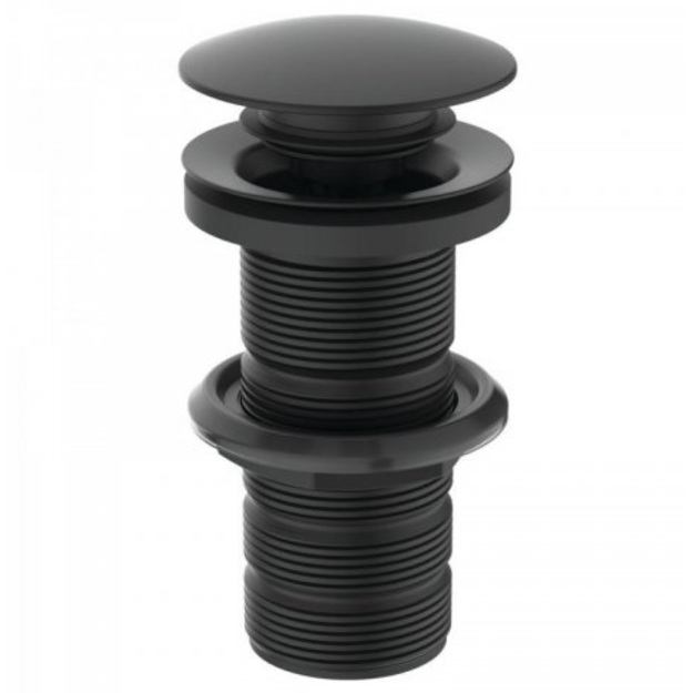 Ideal Standard Click - Clack dugno vožtuvas 1 1/4&rdquo; (32 mm) be persipylimo, matinė juoda