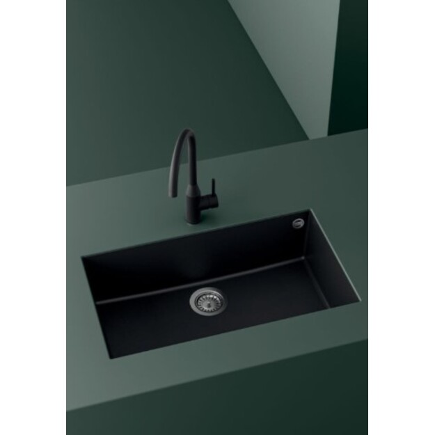 Granitinė plautuvė, montuojama i&scaron; apačios, ELLECI  QUADRA   105 54x44 ruda 43 J016186