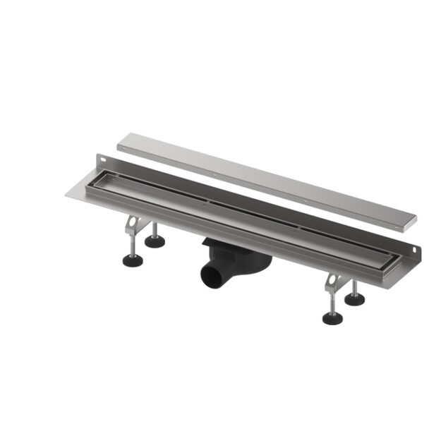 TECElinus du&scaron;o latako komplektas su dvipusėmis grotelėmis steel/plate , su užlenktu flan&scaron;u 900mm