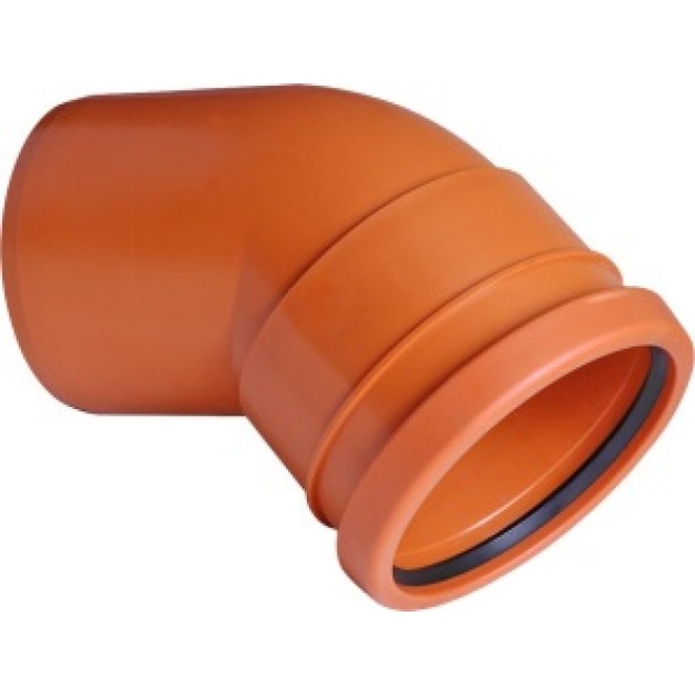 Lauko kanaliz. PVC alkūnė 160/45&deg;