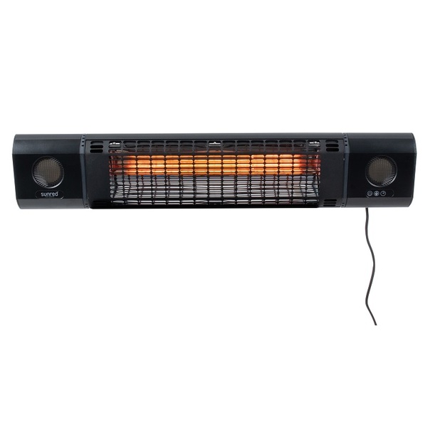 Sunred infraraudonųjų spindulių &scaron;ildytuvas Sun and Sound Ultra sieninis Juodas 2000 W