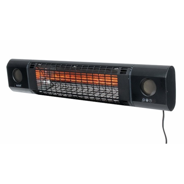 Sunred infraraudonųjų spindulių &scaron;ildytuvas Sun and Sound Ultra sieninis Juodas 2000 W