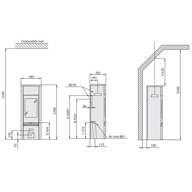 Krosnelė CONTURA C890:2 Style, korpusas juodos spalvos, kompl (998593, 998660, 203149, 998655)