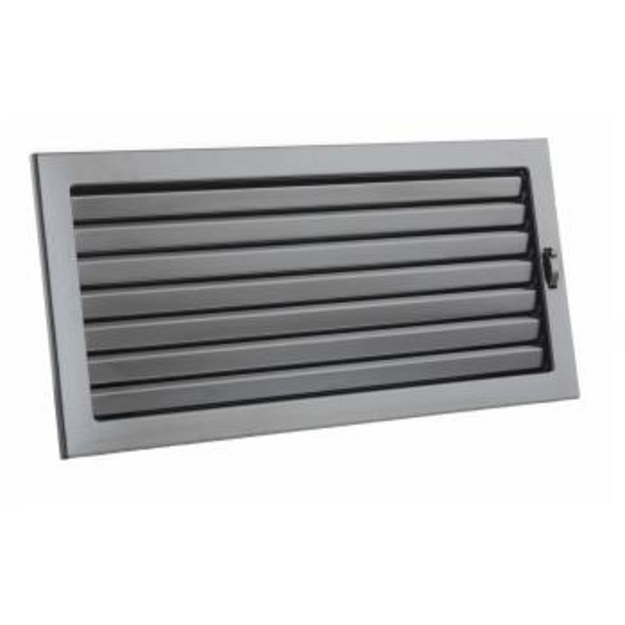Grotelės VENTLAB 450x240, reguliuojamos žaliuzės, juodos