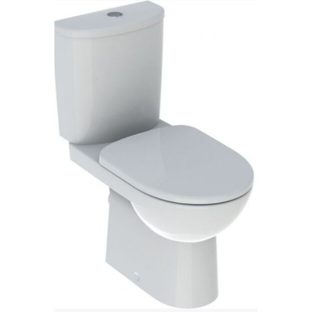 Selnova Rimfree WC pastatomo unitazo komplektas, pusiau uždara forma su WC puodų dangčiu, 670x355 mm, baltas
