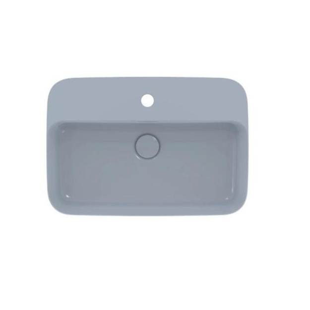Praustuvas montuojamas ant stalvir&scaron;io Ideal Standard Ipalyss 55x38 cm, su perlaja, su dugno vožtuvu, Powder Blue