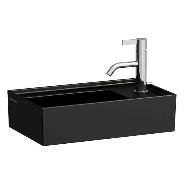 Praustuvas Kartell by Laufen 460x280x120 mm, mai&scaron;ytuvas de&scaron;inėje, be perlajos, juodas