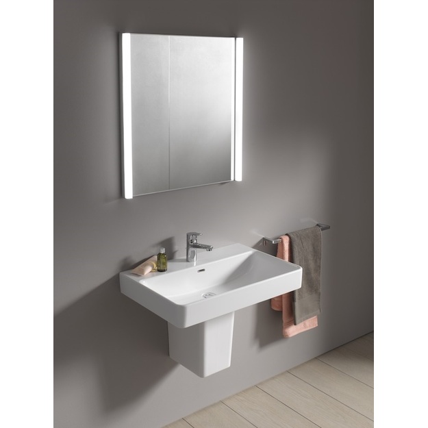 Praustuvas Laufen PRO S Compact 60x38cm, su 1 anga mai&scaron;ytuvui viduryje, baltas