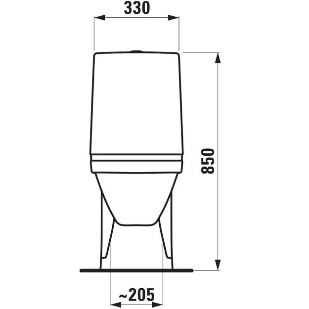 Kombinuotas unitazas RIGO, horizontalus, 4,5/3 ltr., apatinis de&scaron;. vand. įvadas, baltas