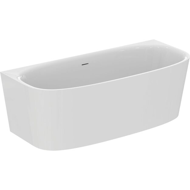 Prie sienos statoma akrilinė vonia Ideal Standard Dea Duo 180x80cm, su Click-Clack vožtuvubalta