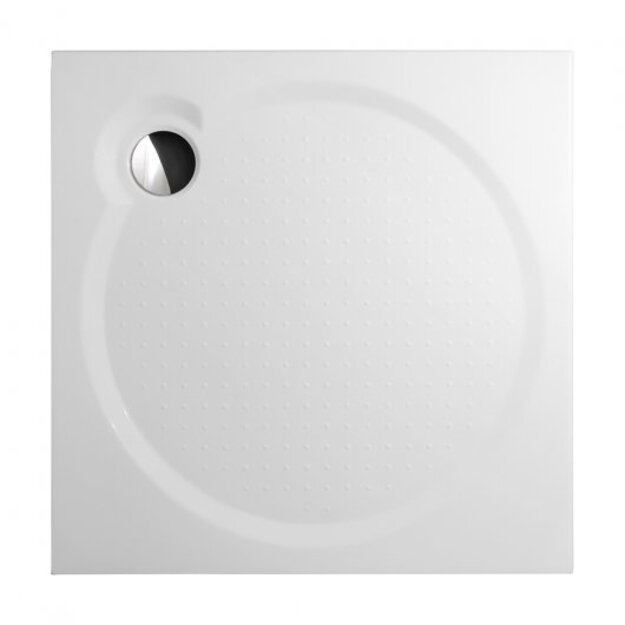 Du&scaron;o padėklas Macao-M  800x800x30 mm su reg. kojelėm (5 vnt) lietas marmuras, baltas