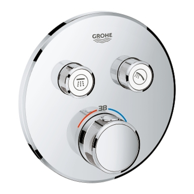 Vir&scaron;tinkinė du&scaron;o mai&scaron;ytuvo dalis Grohtherm SmartControl, 2 valdikliai, chromas