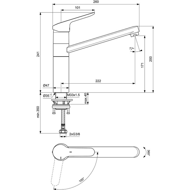 Ideal Standard Ceraflex plautuvės mai&scaron;ytuvas, Click technologija, BlueStart technologija, vandens temperatūros ribojimas