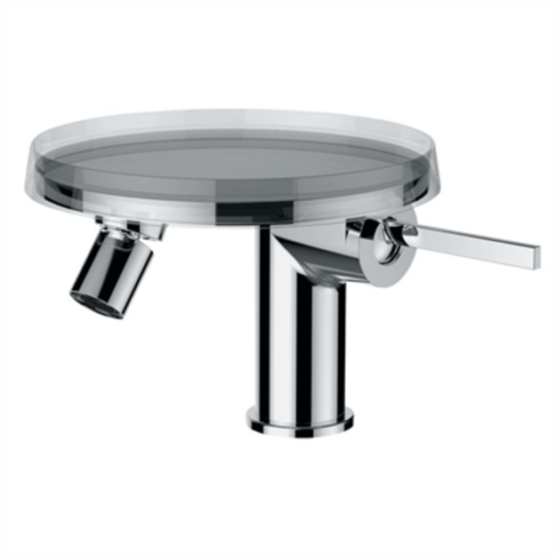 Kartell by LAUFEN bidė mai&scaron;ytuvas su d.v., skaidraus plastiko padėkliuku, chromas