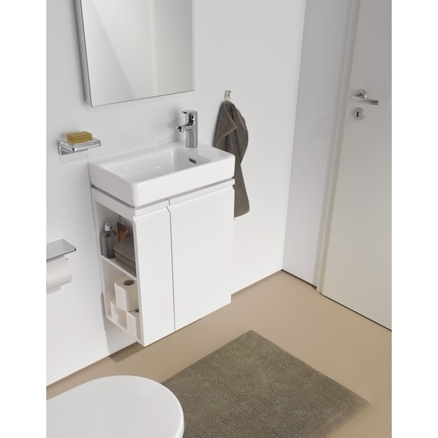 PRO S spintelė 470x605x275mm, durų lankstai de&scaron;inėje, lentynos kairėje,  praustuvui 8.1595.4, balta blizgi