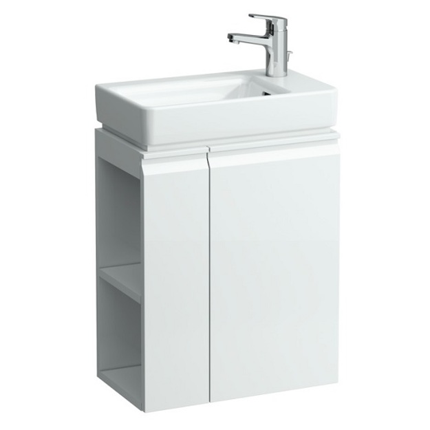 PRO S spintelė 470x605x275mm, durų lankstai de&scaron;inėje, lentynos kairėje,  praustuvui 8.1595.4, balta blizgi