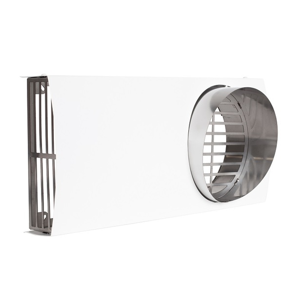 Lauko grotelės dvigubos  STDB d200, baltos sp., ner. plieno