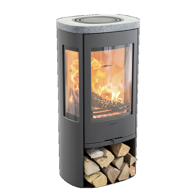 Krosnelė CONTURA C856:3 Style, pilka, su muilo akmens apdaila (998453,203150)