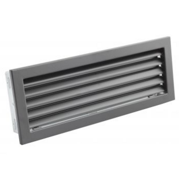 Grotelės VENTLAB 325x170, fiksuotos žaliuzės, juodos