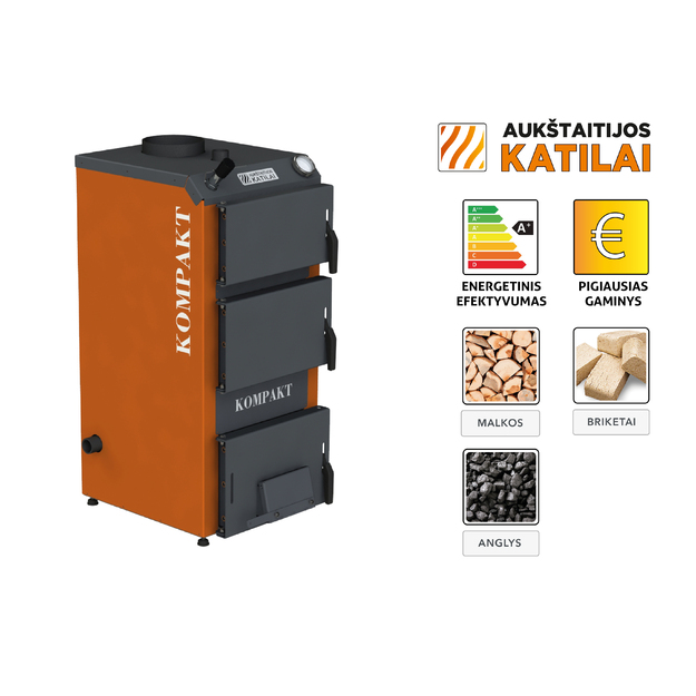 Kieto kuro katilas KOMPAKT 12, 12kW
