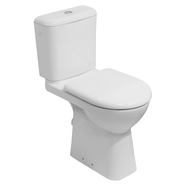 Unitazo puodas Deep 48cm paauk&scaron;tintas su stačiu nubėgimu, vertikaliu nuotaku, baltas