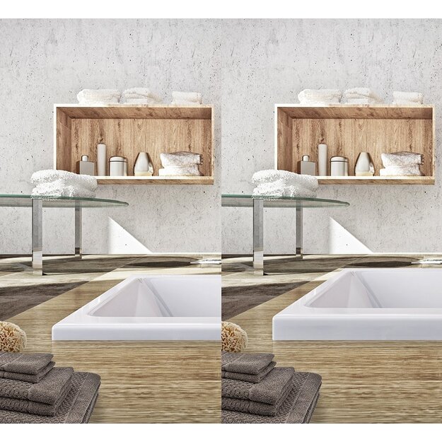 Aklilinė vonia Kubic Neo Slim 1500x700 mm, balta