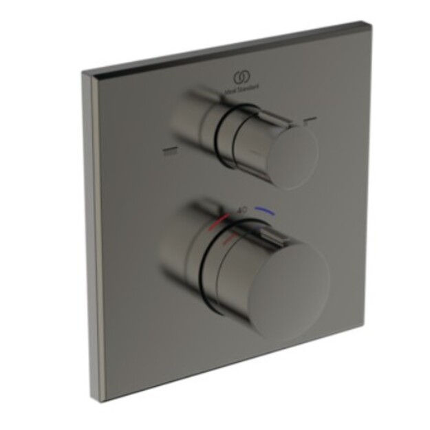 Ideal Standard Ceratherm 100 potinkinio termostatinio vonios/du&scaron;o mai&scaron;ytuvo vir&scaron;tinkinė dalis, kvadratinė, magnetic grey