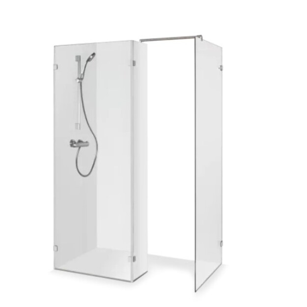Standartinė du&scaron;o kabina be durelių BONA 160x90x200 , skaidrus st. , chromas ,