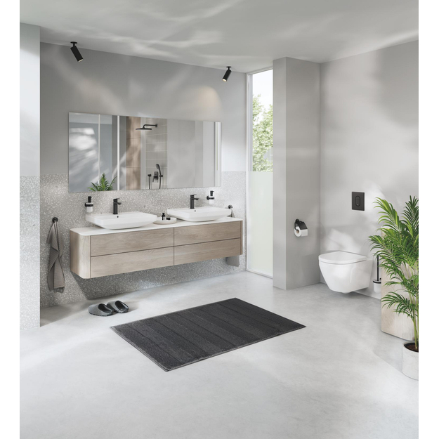 Praustuvo mai&scaron;ytuvas Grohe Cubeo ES, 1/2 , M dydžio, su PushOp d.v.matinė juoda sp.