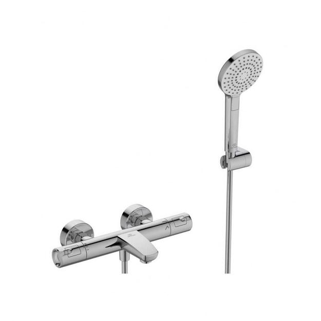 Ideal Standard Ceratherm T50 termostatinis vonios ir du&scaron;o mai&scaron;ytuvas su laikikliu ir rankine Evo du&scaron;o galva, chromas