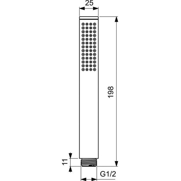 Ideal Standard IDEALRAIN metalinis rankinis du&scaron;as  stick , 8L/min, PVD,  &scaron;ukuoto aukso spalva